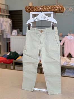 Calça Sarja Chino Verde Dudes