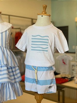 Conjunto Camiseta e Short Tactel Azul Dudes