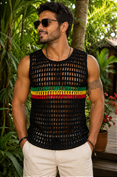 Camisa Masculina Reggae Preta M