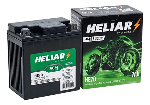 BATERIA MOTO HELIAR 7Ah