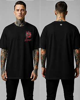 Camiseta Flor Laroyê Preta