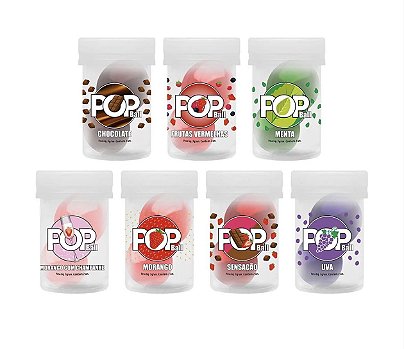 Bolinha Lubrificante Beijável Pop Ball Sensual Love Vários Sabores