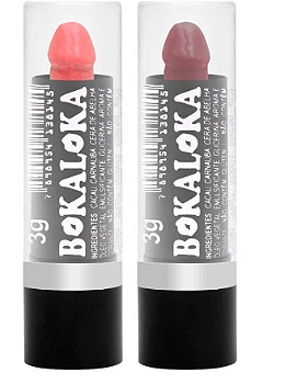 Batom Comestível Bokaloka Formato de Pênis para Festas e Chá de Lingerie