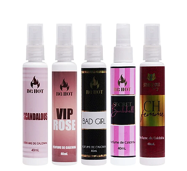 Perfume de Calcinha e Lingerie Banho de Gata BG Hot 40ml Várias Fragrâncias
