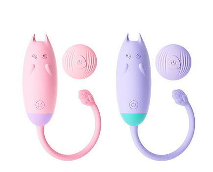 Mini Vibrador Ovo Estimulador Gatinho Meow com Controle Remoto Sem Fio