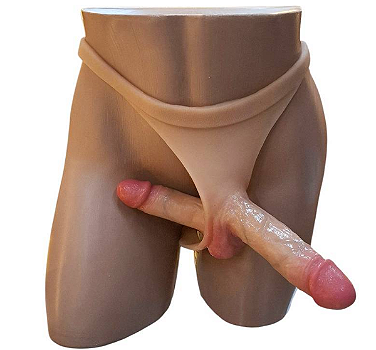 Cinta Peniana Strap-On Duplo com Prótese de Penetração Simultânea