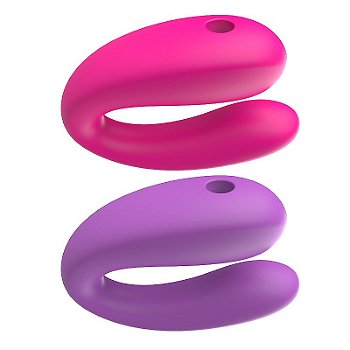 Vibrador de Casal Flexível Vebe S-Hande Formato em U à Bateria