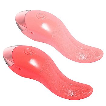 Mini Vibrador Estimulador de Clitóris Língua Realística Recarregável USB