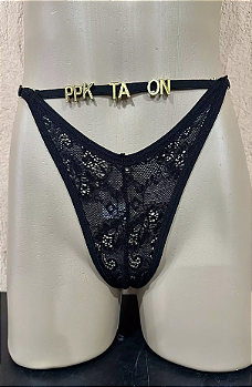 Calcinha Sensual de Regulagem com Letrinhas para Montar Frases