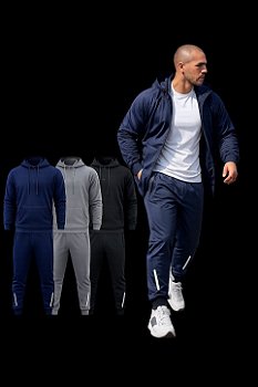 Jaqueta e Calça Jogger Esportivo Masculino com zíper nos bolsos - Premium e Estiloso
