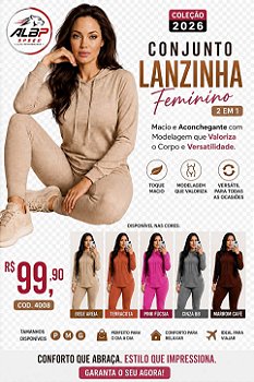 Conjunto Lanzinha Feminino 2 em 1 Coleção 2026