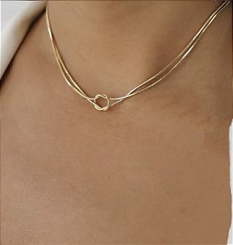 Choker No - Banhado Ouro 18k - Antialergico