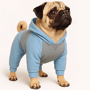 Macacão moletom Nação Pet Inverno com Capuz Cães e Gatos