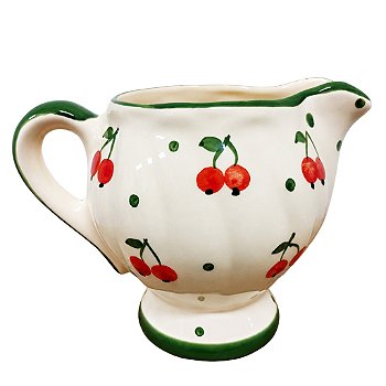 Kit jogo Cozinha Cerâmica Cereja Verde