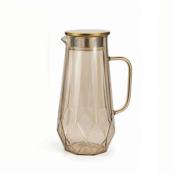 Jarra de vidro com Tampa de Inox 1,4