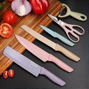 Kit Conjunto de facas Cozinha Gourmet 6 Peças