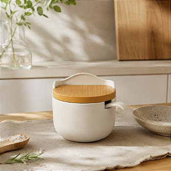 Saleiro Porta Condimento Plástico com Colher