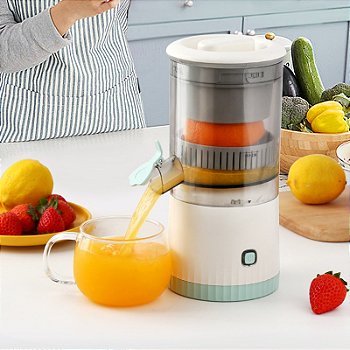 "Espremedor Elétrico Laranja Limão Frutas Fazer Sucos Recarregável Usb Cozinha"