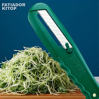"Fatiador Cortador Couve Fino Legumes Corta Tudo Cozinha Prática Rápido"