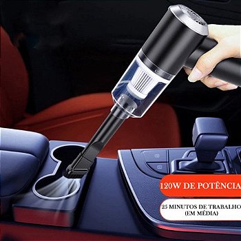 "Mini Aspirador de Pó Portátil Automotivo Casa Sem Fio 3 em 1 Recarregável Potente 6000"