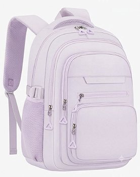 "Mochila Escolar Impermeável Para Mulheres Cor Roxa"