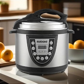 "Panela de Pressão Elétrica Itatiaia Mid 5L 220V 900W Inox – Rápida, Segura e Moderna"