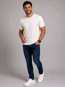 Camiseta Algodão Premium Branca Confortável