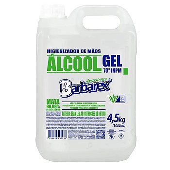 Álcool em Gel 70° Higi p/ Mãos Barbarex 5L
