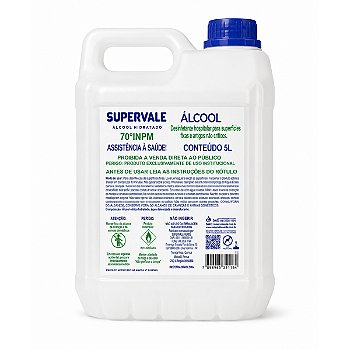 Álcool Líquido 70° Super Vale 5L