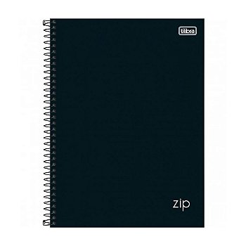 CADERNO UNIVERSITÁRIO ZIP PRETO 1 MATÉRIA