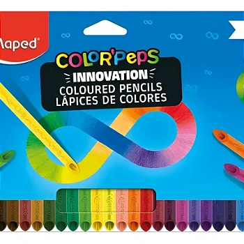 LÁPIS DE COR 24 CORES MAPED INFINITY COLOR PEPS ARTES