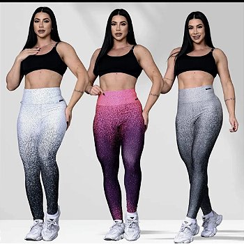 Calça Legging Suplex Premium Degrade Cós Alto
