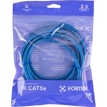 Cabo de Rede Cat5e Fortrek 2,5m Azul