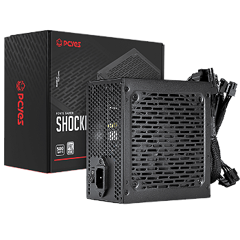 Fonte Gamer Pcyes Shocker 500W 80 Plus Standard