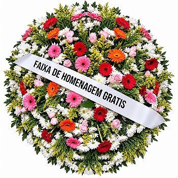 Coroa de Flores Eterna Homenagem ELABORADA NA HORA
