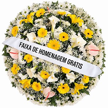 Coroa de Flores Luz e Serenidade ELABORADA NA HORA