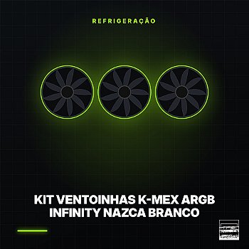 Kit Ventoinhas K-Mex ARGB Infinity Nazca Branco