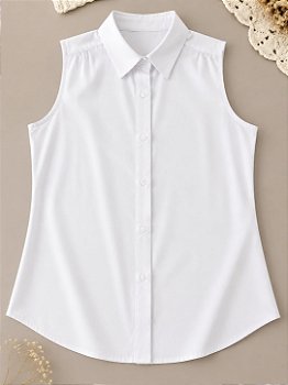 Camisa Feminina Sem Manga Branca
