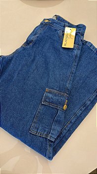 Calça Jeans Feminina Cargo