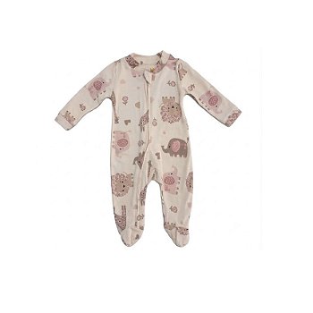 Macacão Longo Zíper Suedine Safari Off White Tam P