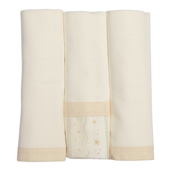 Kit Fralda com Bainha + Paninho de Boca Estrelinha