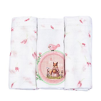 Kit Fraldas + Saquinhos para Roupas Coelha Rosa