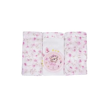 Kit Fraldas + Saquinhos para Roupas Ursa Rosa