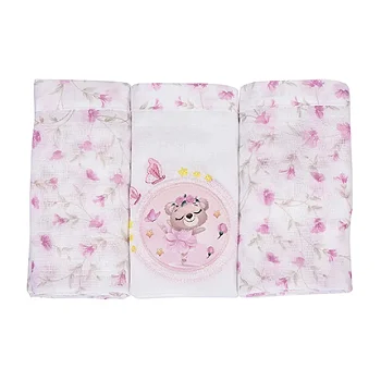 Kit Fraldas + Saquinhos para Roupas Ursa Rosa