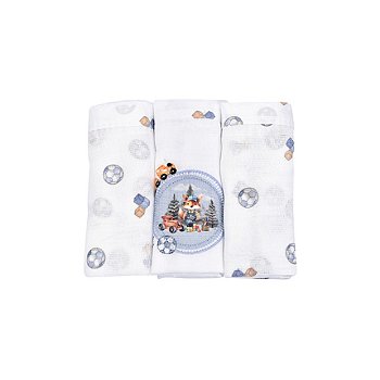 Kit Fraldas + Saquinhos para Roupas Raposa Azul