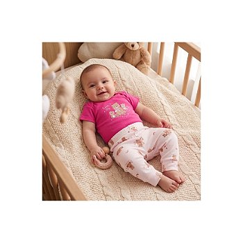Conjunto Estampado Suedine Menina Ursinhos Tam M