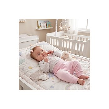 Conjunto com Bordado Suedine Menina Ovelha Tam M