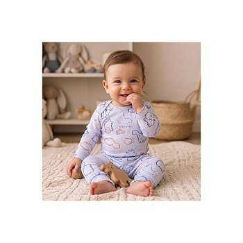 Conjunto Estampado Suedine Menino Dino Tam M