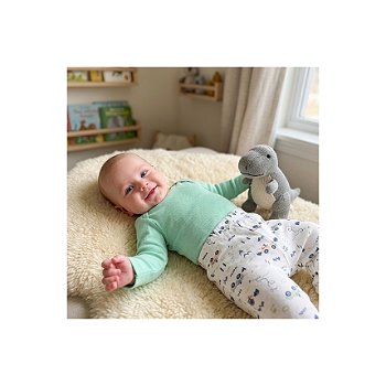Conjunto Estampado Suedine Menino Verde/ Carrinho Tam M