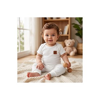 Conjunto Liso Algodão Pima Branco Tam G